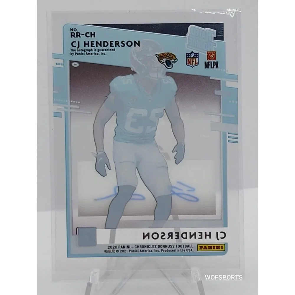 2020 Panini Chronicles Clearly Donruss Rookie CJ Henderson Auto 15/25 Jaguars #